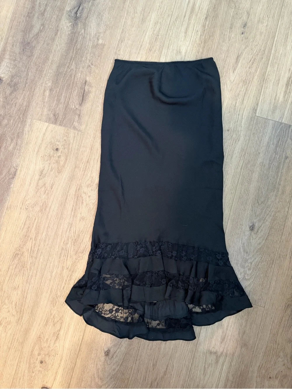FP Long Lost Lover MIDI slip skirt in Black